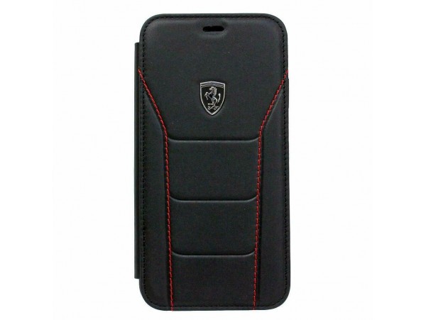 CG MOBILE IPHONE XS MAX FERRARI 488 HERITAGE Leather Booktype Flip Case Black